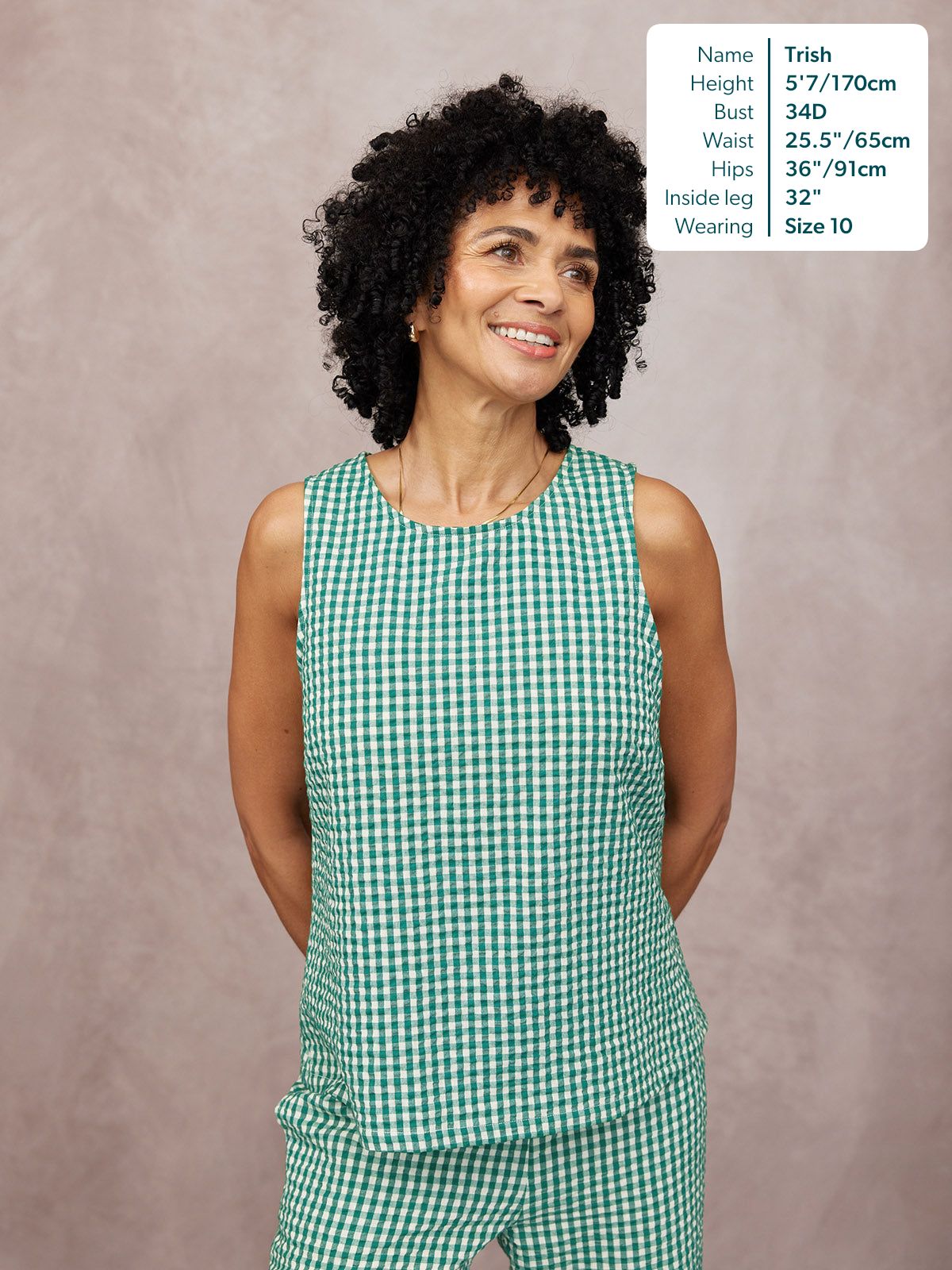 Ruby Tank Top - Green Gingham