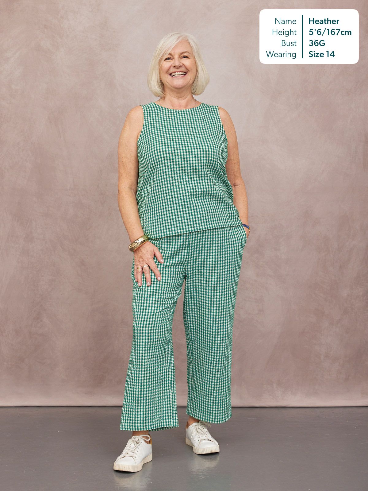 Ruby Tank Top - Green Gingham